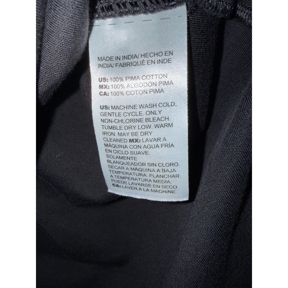 Chico's Mock Neck Top Women 3 XL Black Excellent Pima Cotton Long Sleeve Tunic - Picture 4 of 7